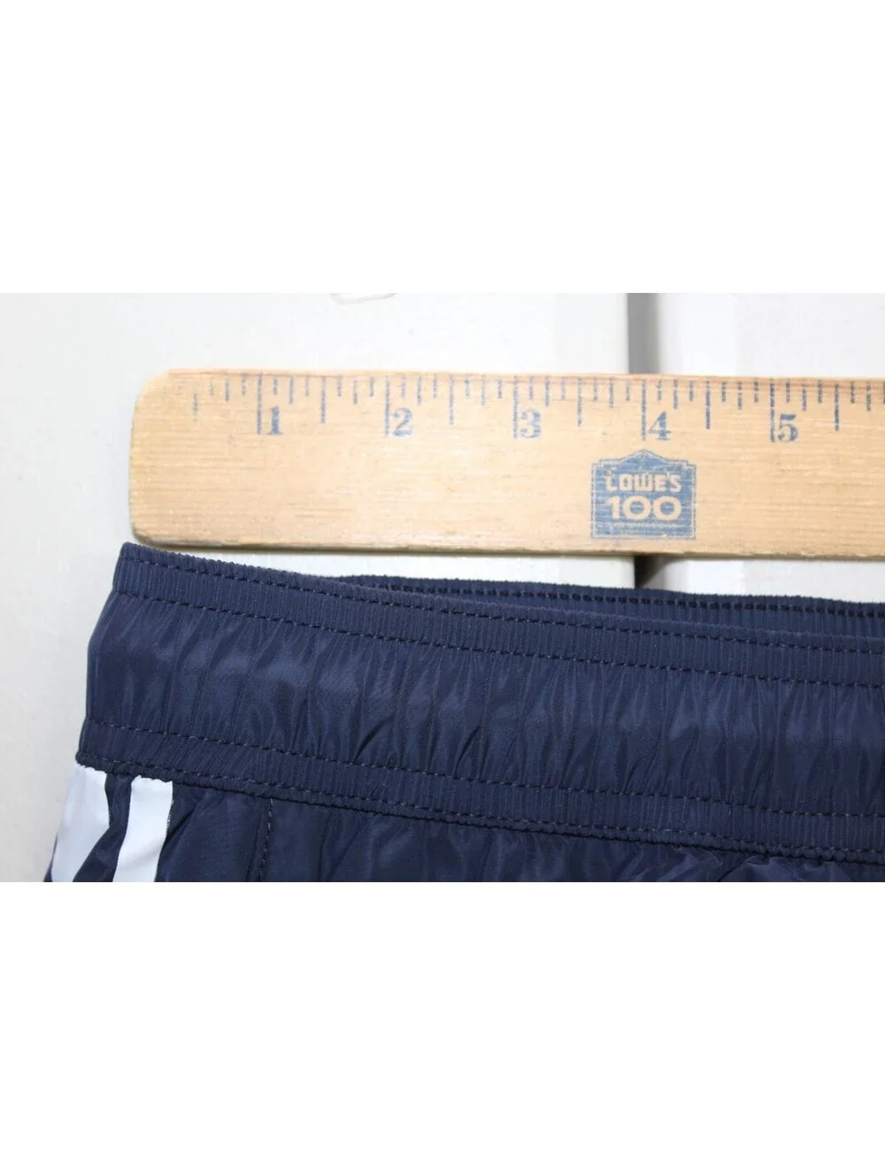 NEW J. Lindeberg Delta Stripe Swim Shorts Trunks Blue / White MEDIUM Lined NWT